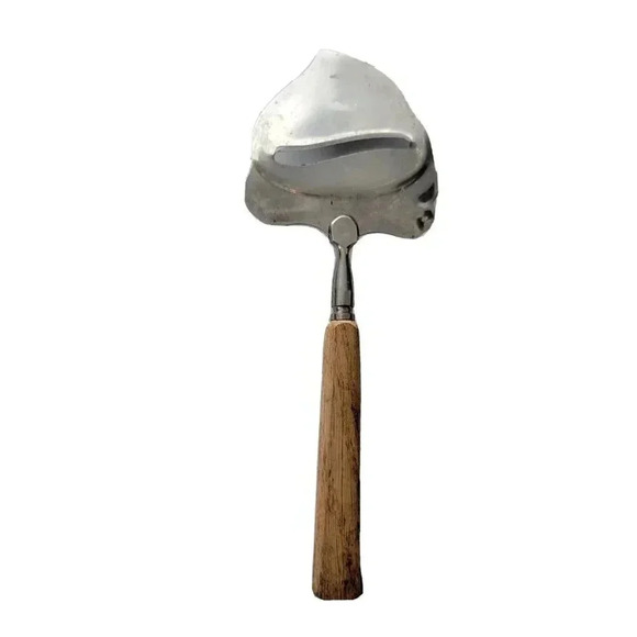 Wood Handled Cheese Slicer Planer Mid Century Modern Stainless Steel Blade - Picture 2 of 2